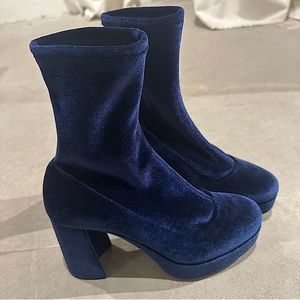 Miu Miu velvet sock booties